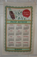COLLECTIBLE HANGING WALL CALENDAR-2000-MILLINUM-COCA-COLA-COKE-MATERIAL