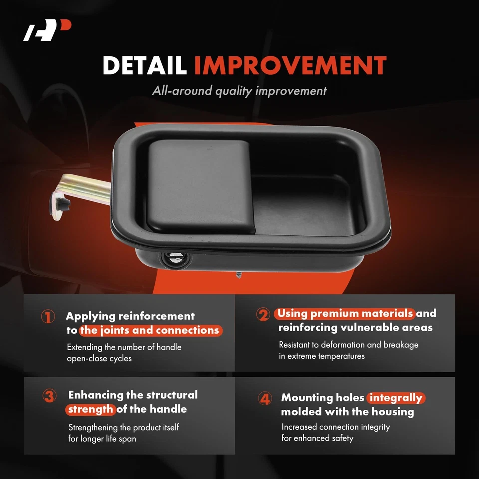 Manija de puerta interior negra conductor delantero LH para camión Sterling 825 827 Sterling Foto 3 de 4