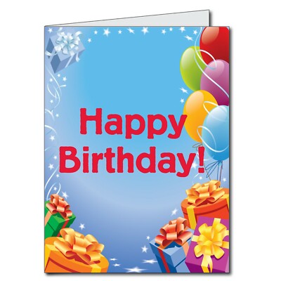 4' Stock Design Giant Birthday Card w/Envelope, Presents and