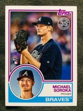 2018 Topps Update Michael Mike Soroka Rookie RC 1983 Insert Card Mint Condition