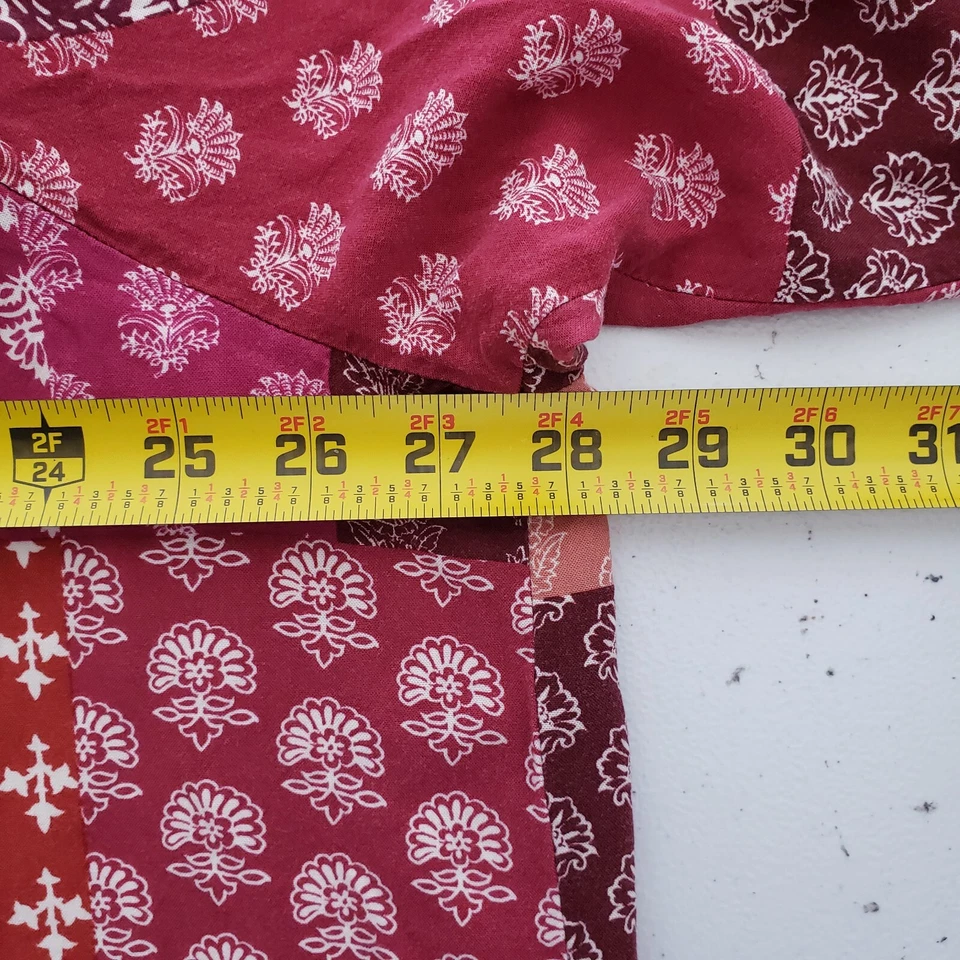 Jones Co платье 3 X розовый красный пэчворк Midi цветочный смешанный печать богемное Bloomcore - Изображение 4 из 4