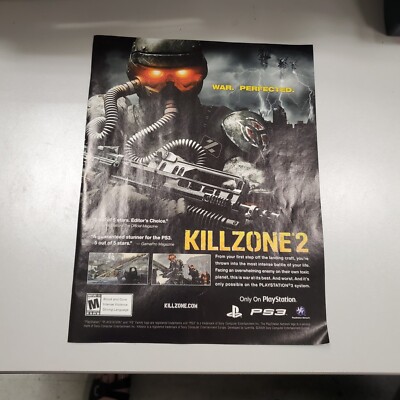 2009 Killzone 2 PS3 Playstation 3 Magazine Print Ad Video Game Gaming 