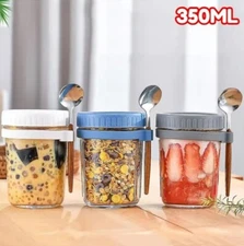 Glass Mug with Spoon (3 Colors) - 3Pcs/Set