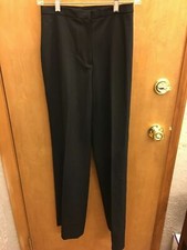 Classiques Entier Ladies Long Pants Size O Black Front Zip WoolNo Pockets A198ss