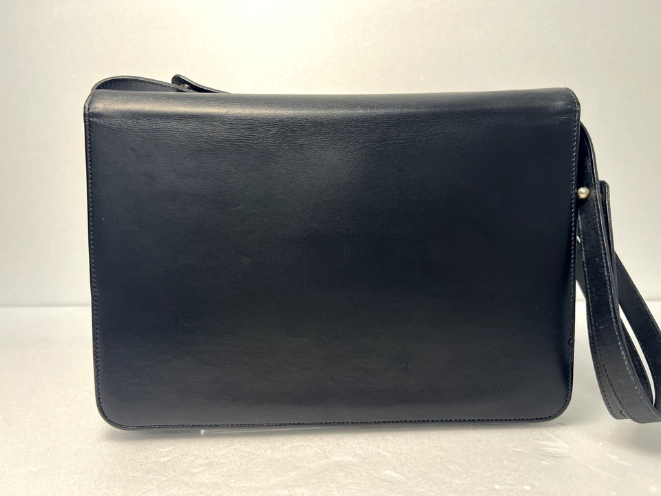 Bolso de Hombro Dior Vintage Cuero Negro CD Auténtico Foto 3 de 4