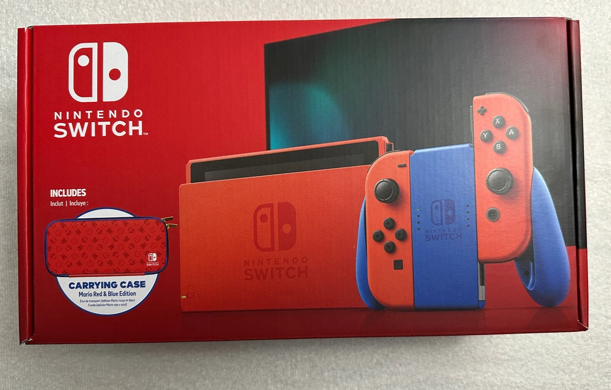 Nintendo Switch HAC-001(-01) Mario Red & Blue Edition - Brand New