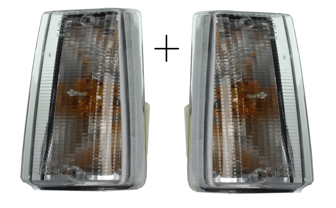 Paire de clignotants avant gauche et droite pour Iveco Daily II 1989-1999 coloris orange