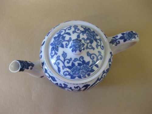 Vintage Noritake Howo Teekanne ~ blau & weiß Phönix Vogel ~ 1 Pint - Bild 7 von 12
