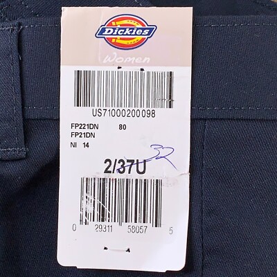 Dickies Women's Size 2 Navy Premium Flat Front 32