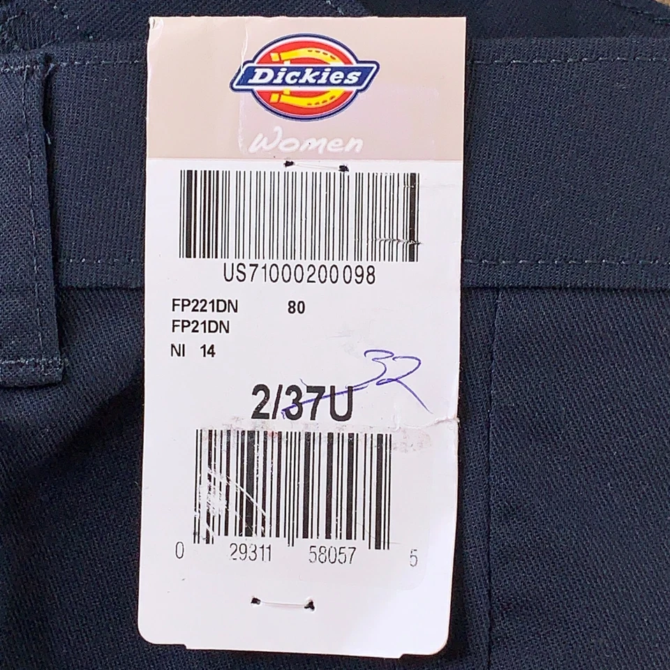 Dickies Women's Size 2 Navy Premium Flat Front 32" Inseam Workwear Pants NWT - Image 2 of 4