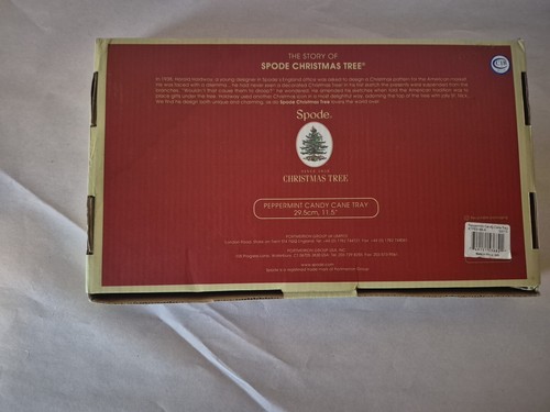Vintage Spode Albero di Natale S3324 Vassoio per Bastoncini di Caramelle in Scatola 11 1/2 - Foto 7 di 7