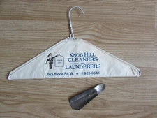 London Ontario Knob Hill Cleaners Coat Hanger  Rowland Hill Shoe Horn Vtg Canada