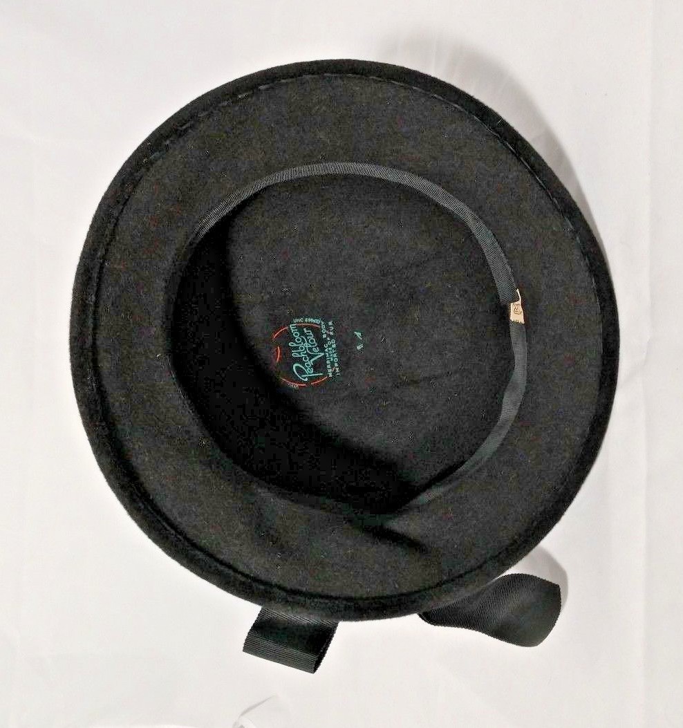 Vintage Peachbloom Velour Merrimac Body Black Cloche Hat Birdcage Netting Medium s-l400.jpg main image 4