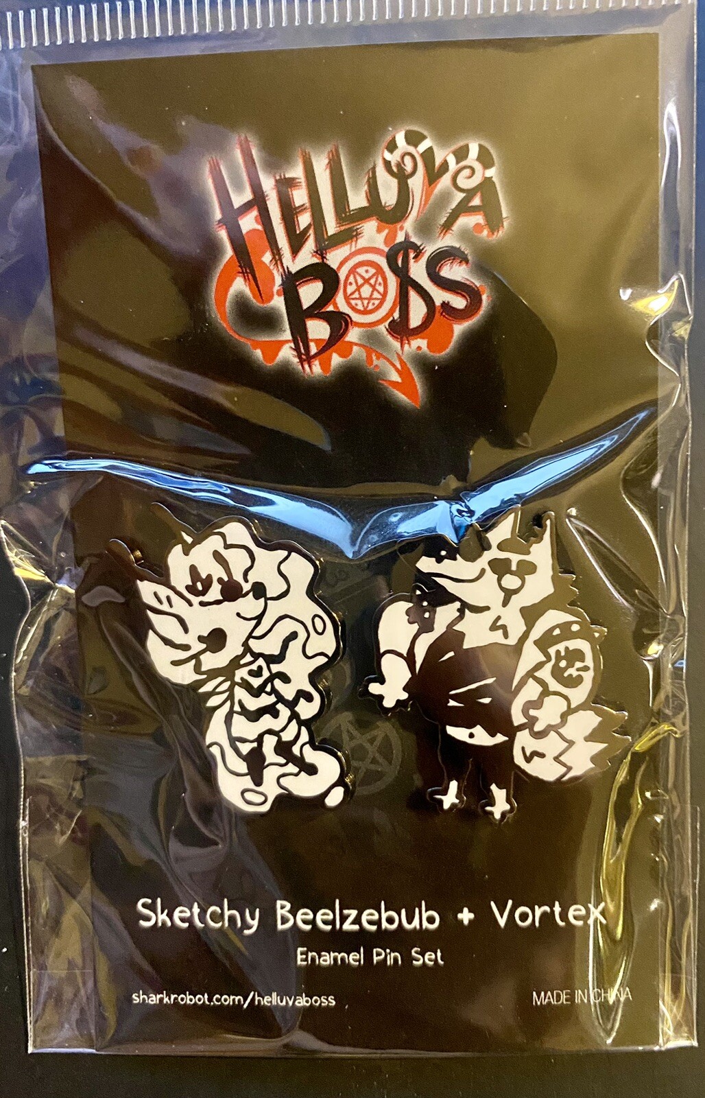 Helluva Boss Limited Edition Pin Sketchy Beelzebub and Vortex **NEW
