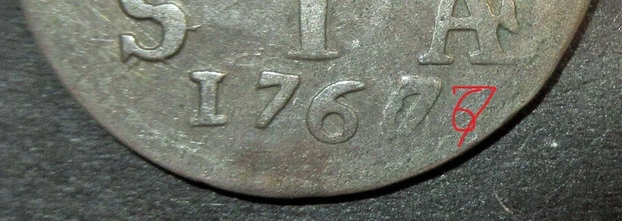 Over date 1767/6 Colonial New York Silver Lion Dime West Frisia Mint COA - Image 2 of 4