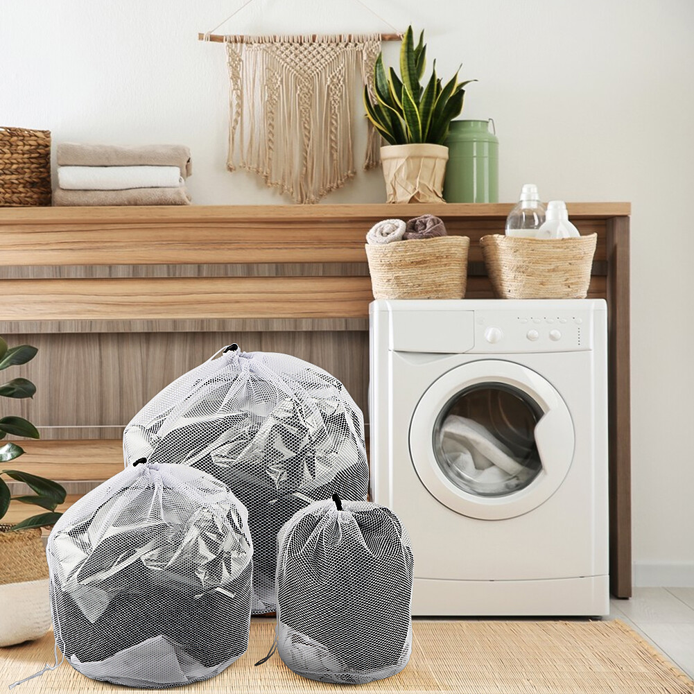 With Zip For Washing Machine Rectangle Storage Organizer Mesh Laundry