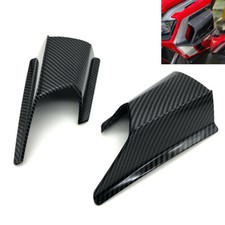 Kit de alerón de aleta de viento lateral carenado delantero para motocicleta fibra de carbono brillante