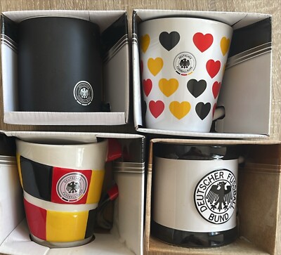 DFB Deutschland Tasse Mug Kaffee Becher Schal Retro Trikot Fussball 0,3L Cup