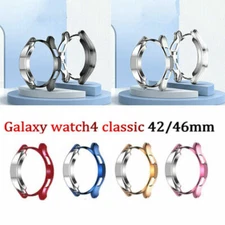 For Samsung Galaxy Watch 6 4 Classic 42/46/43/47mm Case Plating TPU Frame Bumper