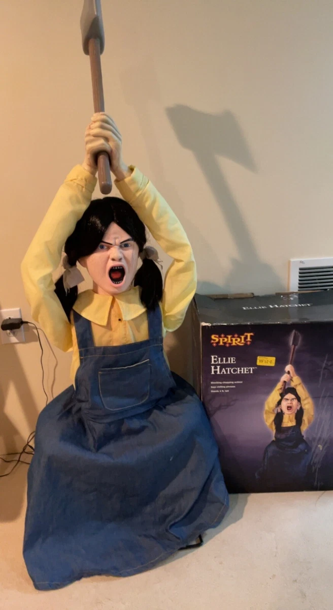 Spirit Halloween Prop Animated 4.3 Ft Ellie Hatchet Animatronic
