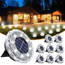 Solar Ground Lights 8 Pack Waterproof Outdoor Solar Lights for Yard Led Solar...