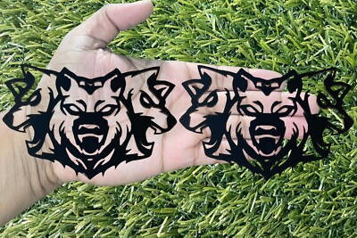 Wolf Pack  Badges Emblem HellHound Cerberus 2 BADGES Fender Angry Agressive New