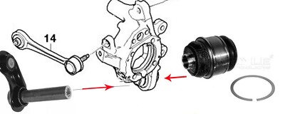 BALL JOINT & INTEGRAL LINK REAR LOWER BMW X5 E39 E60 E61 MEYLE 