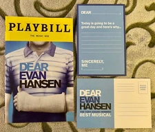 Dear Evan Hansen playbill - Gaten Matarazzo and RARE out of print postcard