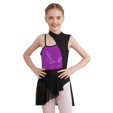 Kids Girls Dress Modern Dancewear Cheerleading Ballet Training Gymnastics Jazz