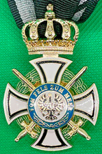 Königlicher Hausorden von Hohenzollern 1851 - Ritterkreuz m. Schwertern - Replik