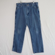 Wrangler Jeans Mens 36x30 936PWD Cowboy Cut Slim Fit Western 5-Pocket Denim Blue