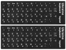  2PCS Ukrainian Keyboard Stickers, Ukraine 2 inches tall,