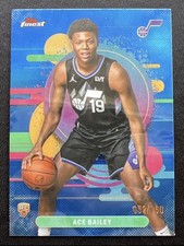 Topps 2025-26 Finest Ace Bailey #105 Blue Refractor /150 Rookie Utah Jazz
