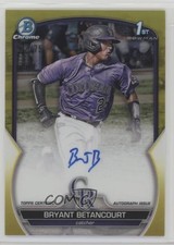 2023 Bowman Chrome Prospect Yellow Refractor 12/75 Bryant Betancourt Auto 10yf