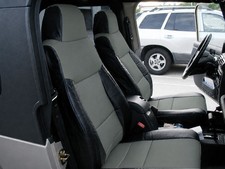 For 20032006 Jeep Wrangler Seat Covers - Tj Sahara S.leather Blackcharcoal