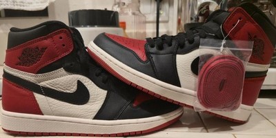 Nike Air Jordan 1 High OG 2018 BRED TOE 100% AUTHENTIC MENS SIZE 8.5 New No Box