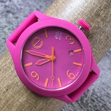 ESQ Movado ES.50.3.92.5696 Pink Silicone Quartz For Watch Parts Or Repair Only