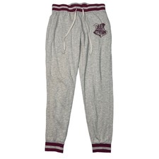 Harry Potter Hogwarts Jogger Sweatpants Cosplay Maroon Gray Medium Juniors