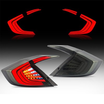 Smoked VLAND LED Tail Lights For 2016-2021 Honda Civic Sedan Animation Assembly