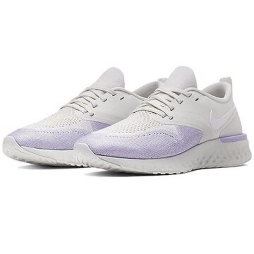 Womens NIKE Odyssey React Flyknit 2 White Lavender Mist Sneakers US 6 #26602