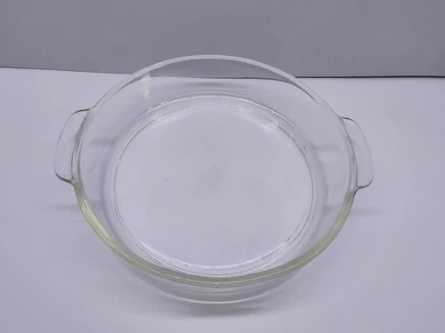 Vintage Pyrex 221 Round 8" Clear Layer Cake Pie Pan Deep Ovenware Glass USA