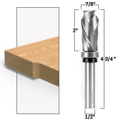 Compression Flush Trim Router Bit 2'' CL X 7/8'' CD - 1/2'' Shank - Yonico 33223