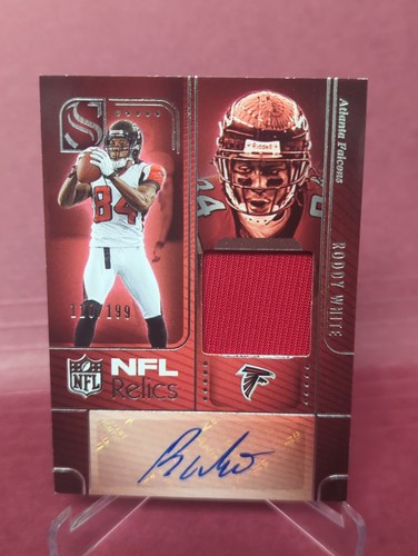 RODDY WHITE 2025 PANINI SILHOUETTE NFL RELICS PATCH FALCONS AUTO #/199