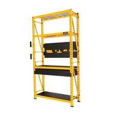 Yellow 4-Tier Steel Garage Storage Shelving Unit (50 in. Wx94 in. Hx18 in. D)