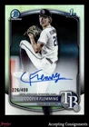 2025 Bowman Chrome Draft Refractor Cooper Flemming 1st ROOKIE AUTO 226/499 Rays
