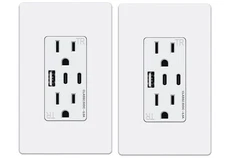 WEBANG USB Outlet, 6.0 Amp 3-Ports USB Wall Charger Outlet, 15A Duplex Tamper-Re