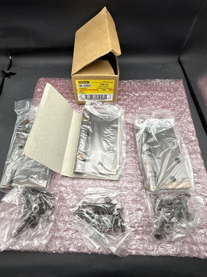 Bisagras de puerta Stanley FBB179 4,5" x 4,5" bisagras (paquete de 3) 06-8383 NUEVO Foto 4 de 4