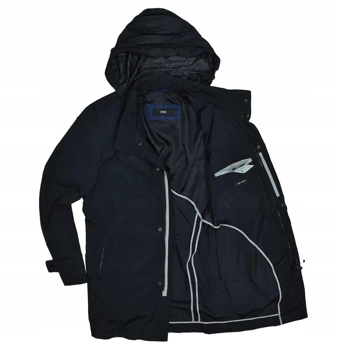 Cappotto Hugo Boss Uomo Regular Fit - Leggero, Foderato, Nero, Taglia XL - Perfetto Per Ogni Occasione