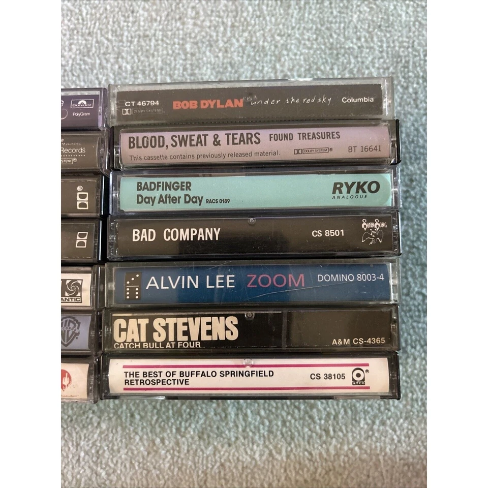 Cassette Tape Lot Moody Blues Zz Top Bob Dylan Guess Who Dire Straits Bad Compan - Image 3 of 4