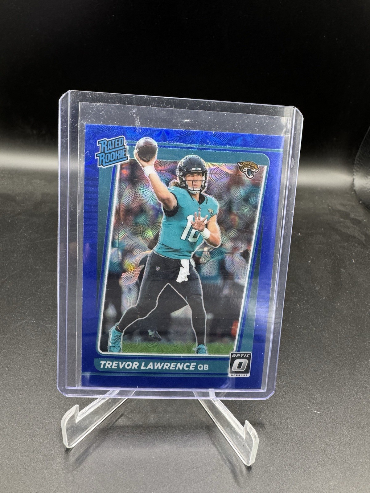 2021 Panini Donruss Optic Blue Scope Prizm Trevor Lawrence RC #201 Jaguars